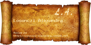 Losonczi Alexandra névjegykártya